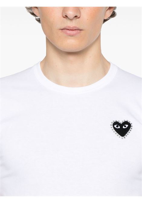 emblem t-shirt unisex white COMME DES GARÇONS PLAY | AX-T801-0511